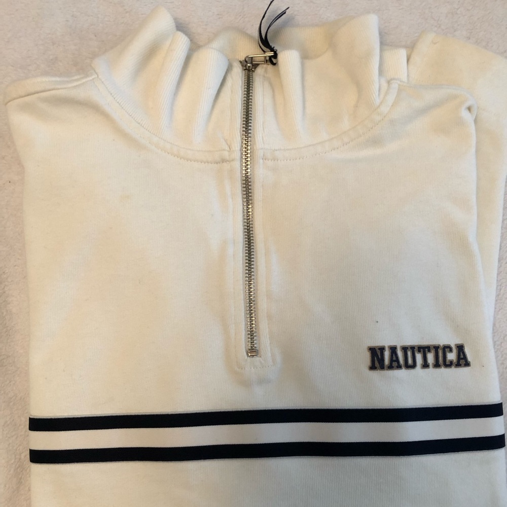 Men’s quarter zip Nautica sweatshirt.